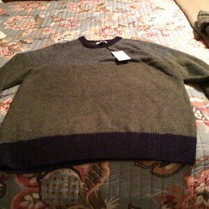 Men's Standard Fit Crewneck Pullover Sweater Goodfellow & Co™Green/Grey Size Med